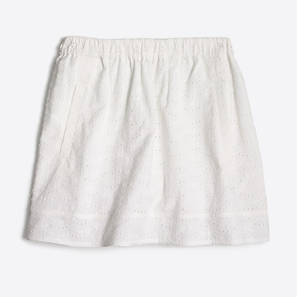 J. Crew white eyelet skirt